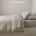 Sunrisepillows™ | CalmWeave Linen-Blend Bed Sheet & Duvet Set
